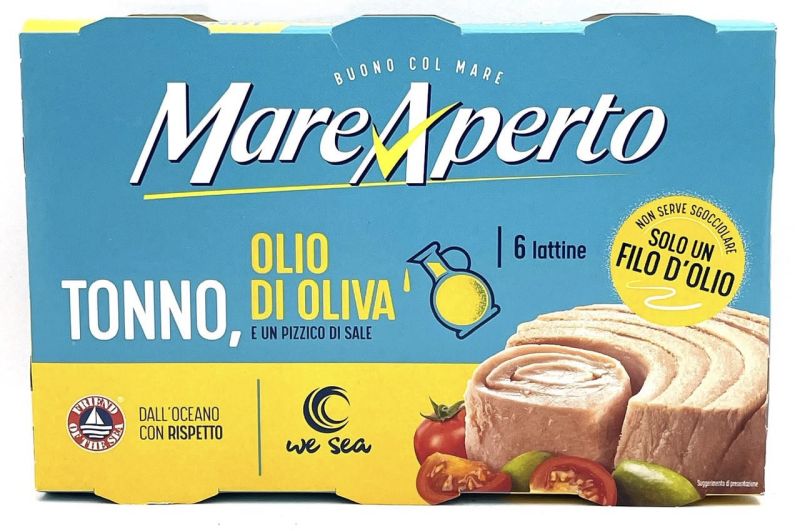 Тунець в оливковій олії Mare Aperto, Італія , 6 шт по 60 грам