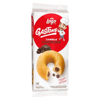 Gastone Lago Le Merende di Ciambelle al Cacao 6x30 г, солодкі пончики з дірочкою, Італія 
