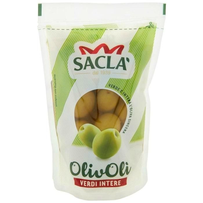 Оливки Sacla зелені  без кісточки 