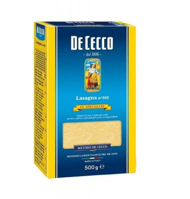 Листи до Лазаньї із твердих сортів пшениці 500г «De Cecco» Італія