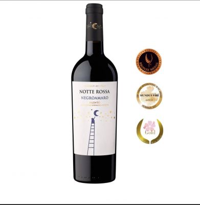 Столове вино червоне Notte Rossa Negroamaro Salento IGP 2020 
