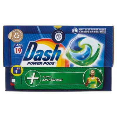 DASH - Power Pods Anti-Smell Action - Laundry Detergent 19 шт , Італія 